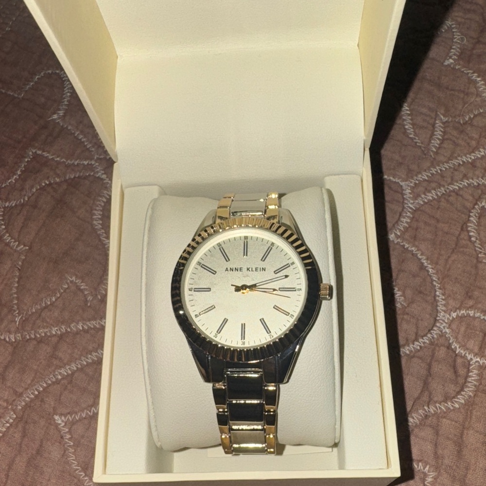 Anne Klein Two-Tone Gold and silver Watch